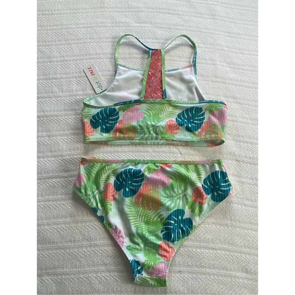 DOT & ZAZZ Size Large (12/14) 2 Piece Flower Bikini New With TAGS
